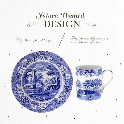 【8枚セット】美品！Spode Blue Italian 青白い風景画 大皿 8枚セット】美品！Spode Blue Italian 青白い風景画 大皿
